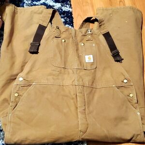 Vintage Carhartt Bib Overalls USA Union Made 46x30